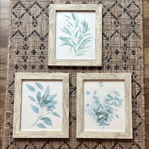 Set of Three Botanical Wall Art Prints